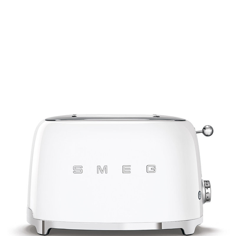 Smeg TSF01 50's Style Retro Two Slice Toaster, White