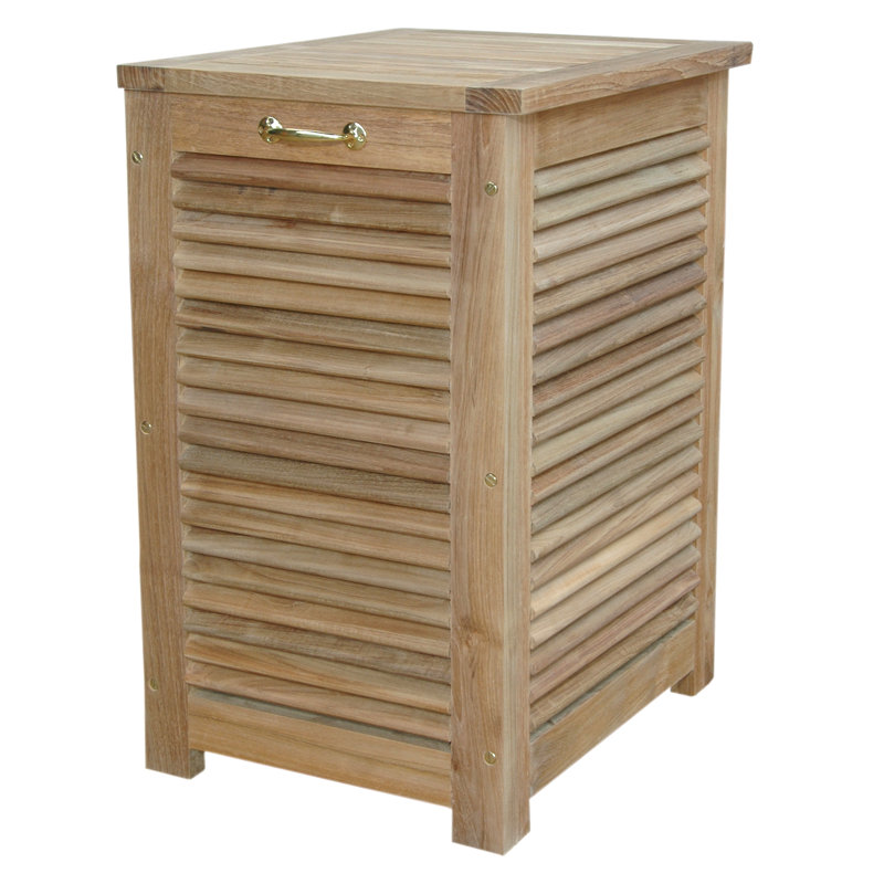 Amberly Solid Wood Cabinet Laundry Hamper