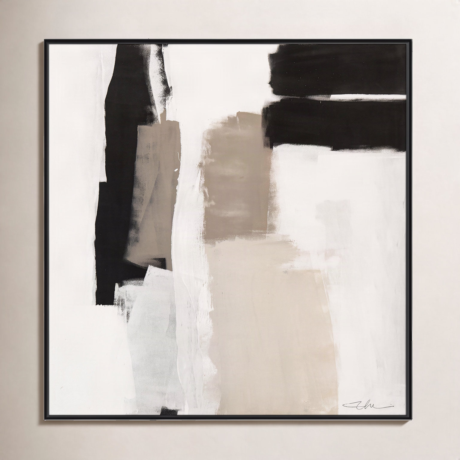 Earth Scapes II Print, Black Floater Framed, 46.5" H x 46.5" W x 2" D