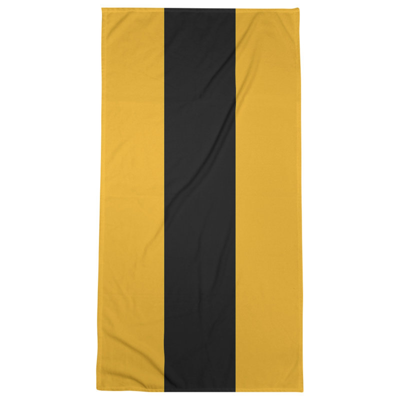 Lightweight Beach Towel, Pittsburgh Gold/Black/Pittsburgh Gold, Poly/Cotton