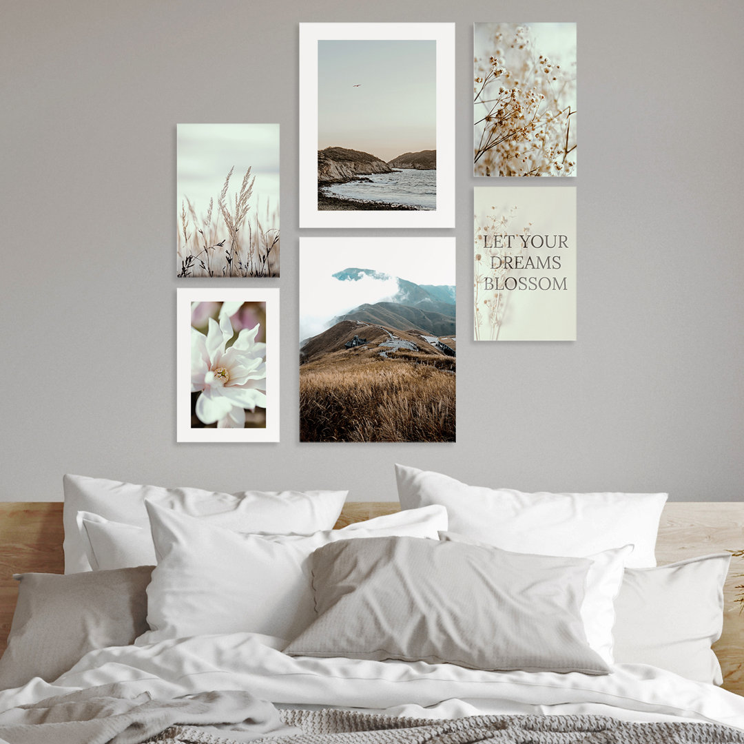 Berge – Poster Set mit 6 Postern ohne Rahmen – Bilder Drucken ohne Rahmen