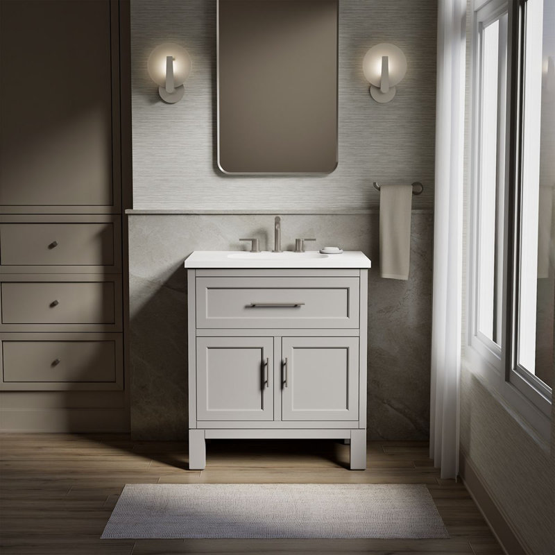 Quo 31" Single Bathroom Vanity Set, Mohair Gray