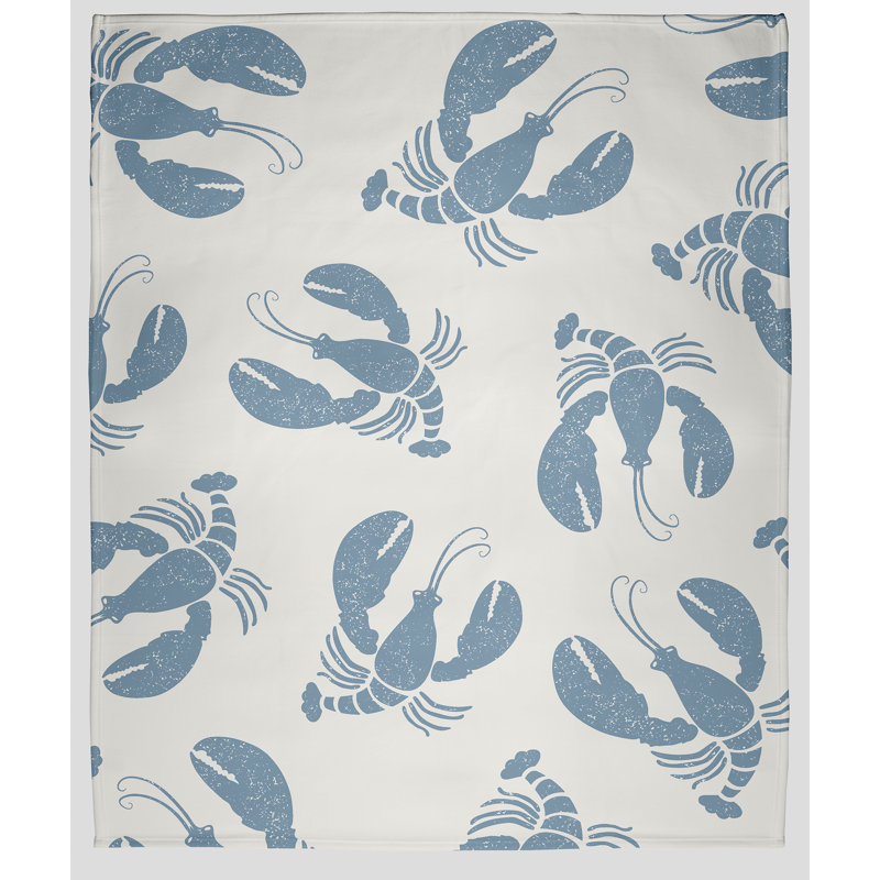 Couverture polaire Lobster Fest, L 30 po x L 40 po, Fumée poussiéreuse