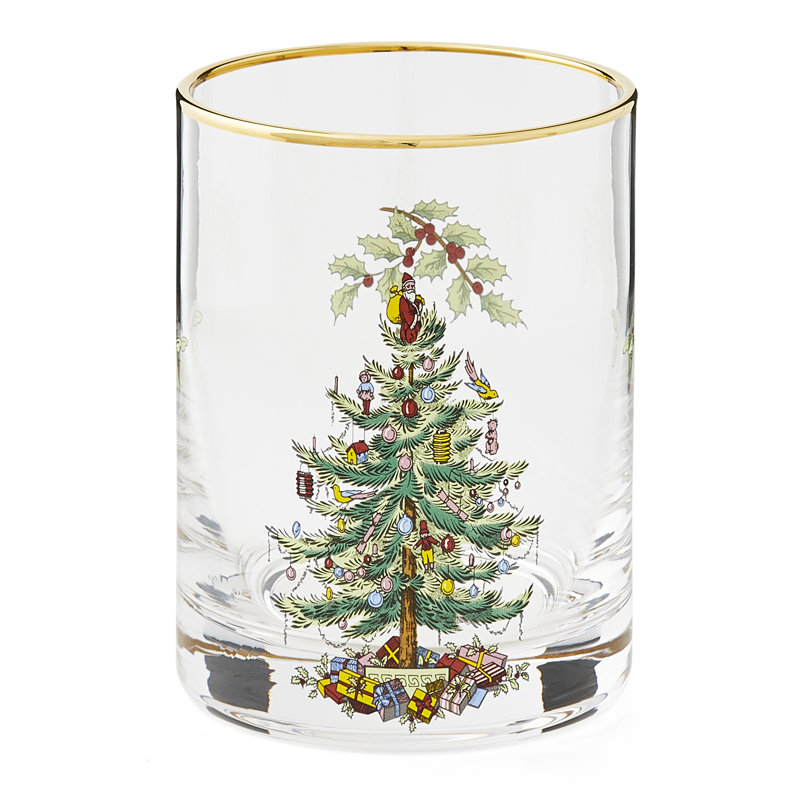Spode Christmas Tree Dof Glasses 14 Oz