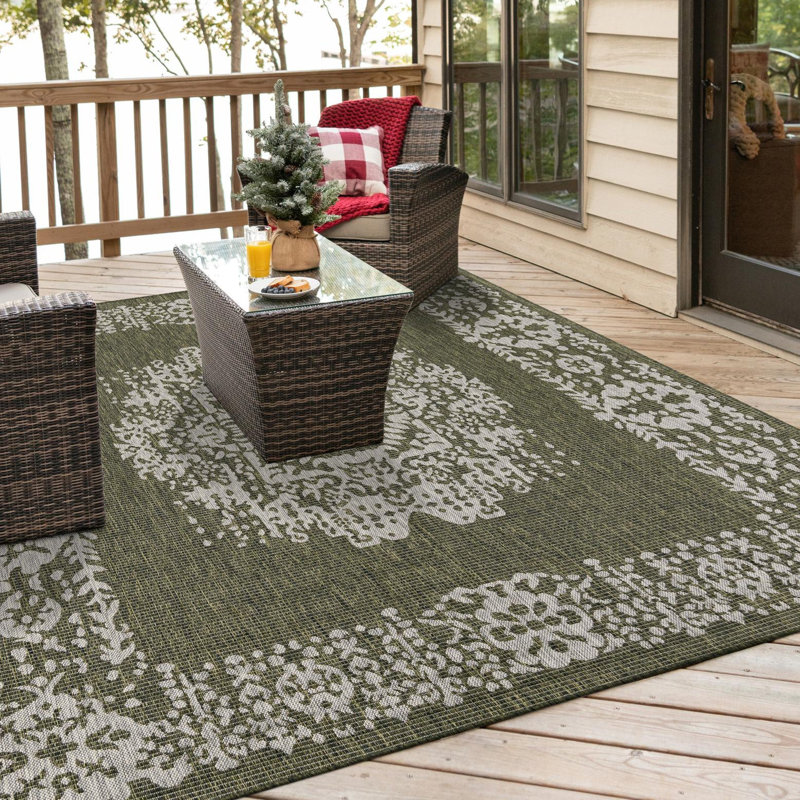 Cowie Green/Gray Rug, Square 7'10"