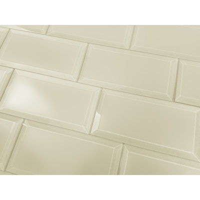 Carreau de métro en verre biseauté 3 "x 6" Matte Elegance