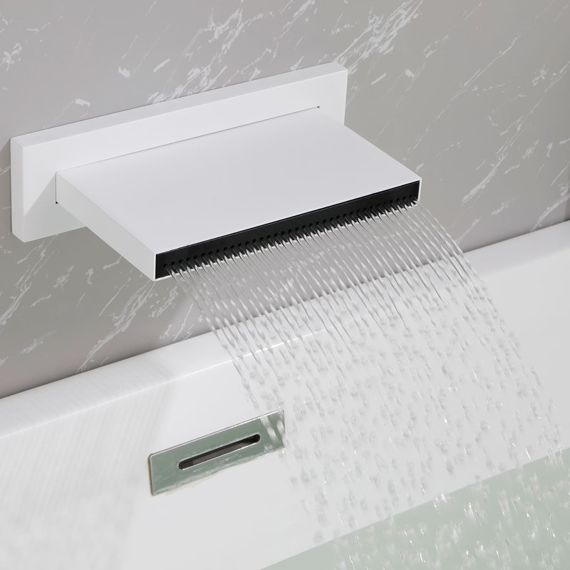 Bec de baignoire de salle de bain, Blanc