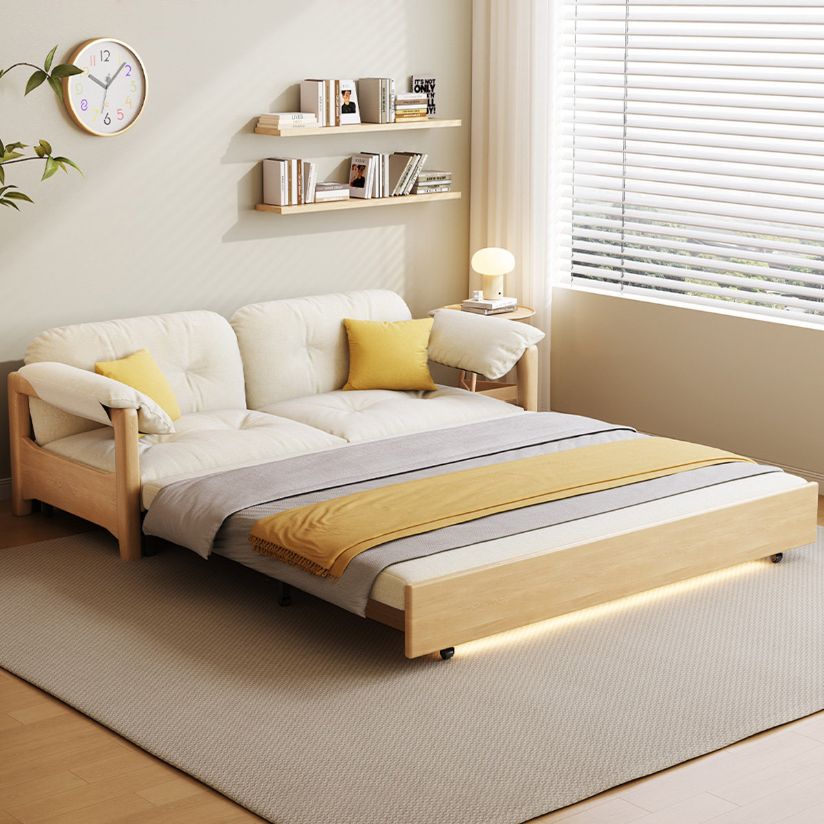 Mont Bike Solutions Loveseat Beige 100% Polyester Sleeper sofa | Wayfair