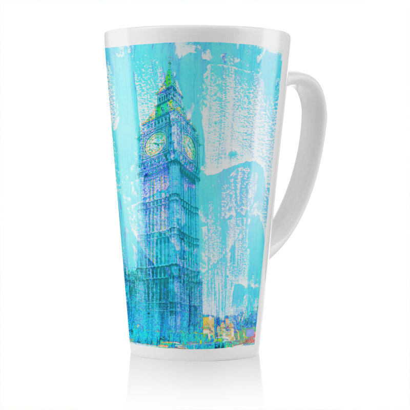 Crazy Ben Latte Mug, Blue