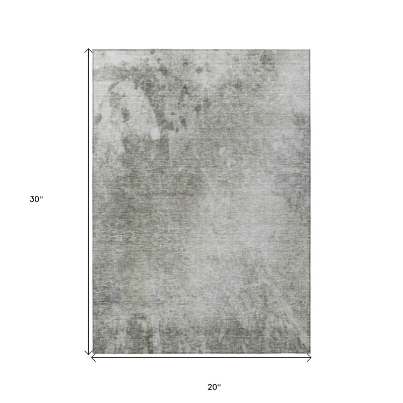 Tapis extérieur lavable antidérapant 2 pi x 3 pi gris et blanc cassé