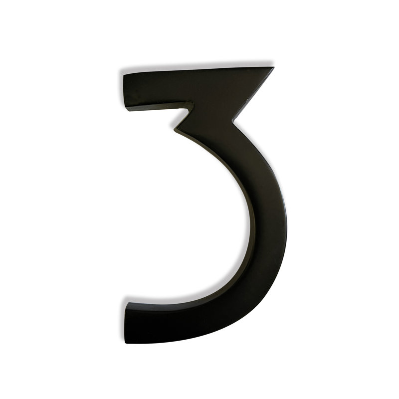 Numéro de maison en métal 4 po, 3