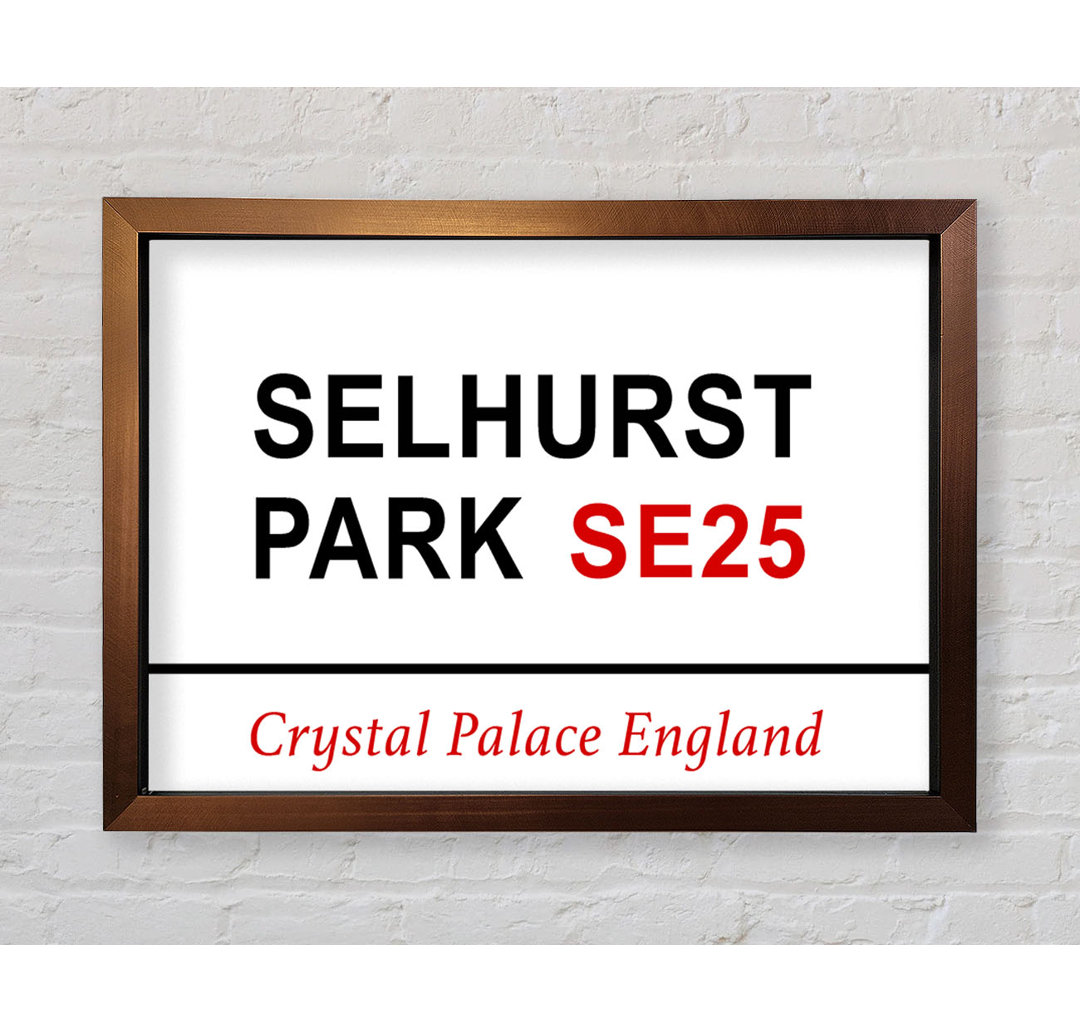 Selhurst Park Signs Gerahmter Druck Wandkunst