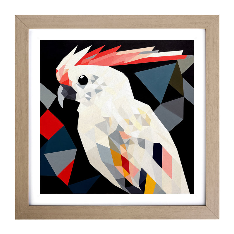 Cockatoo Constructivism No.3 - Framed Print, Oak