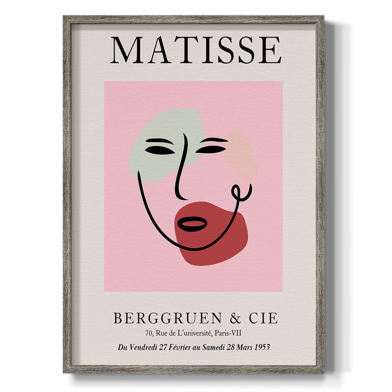 Matisse CDXCV, reproduction d'art encadrée - bois massif, H 15 po x l 12 po