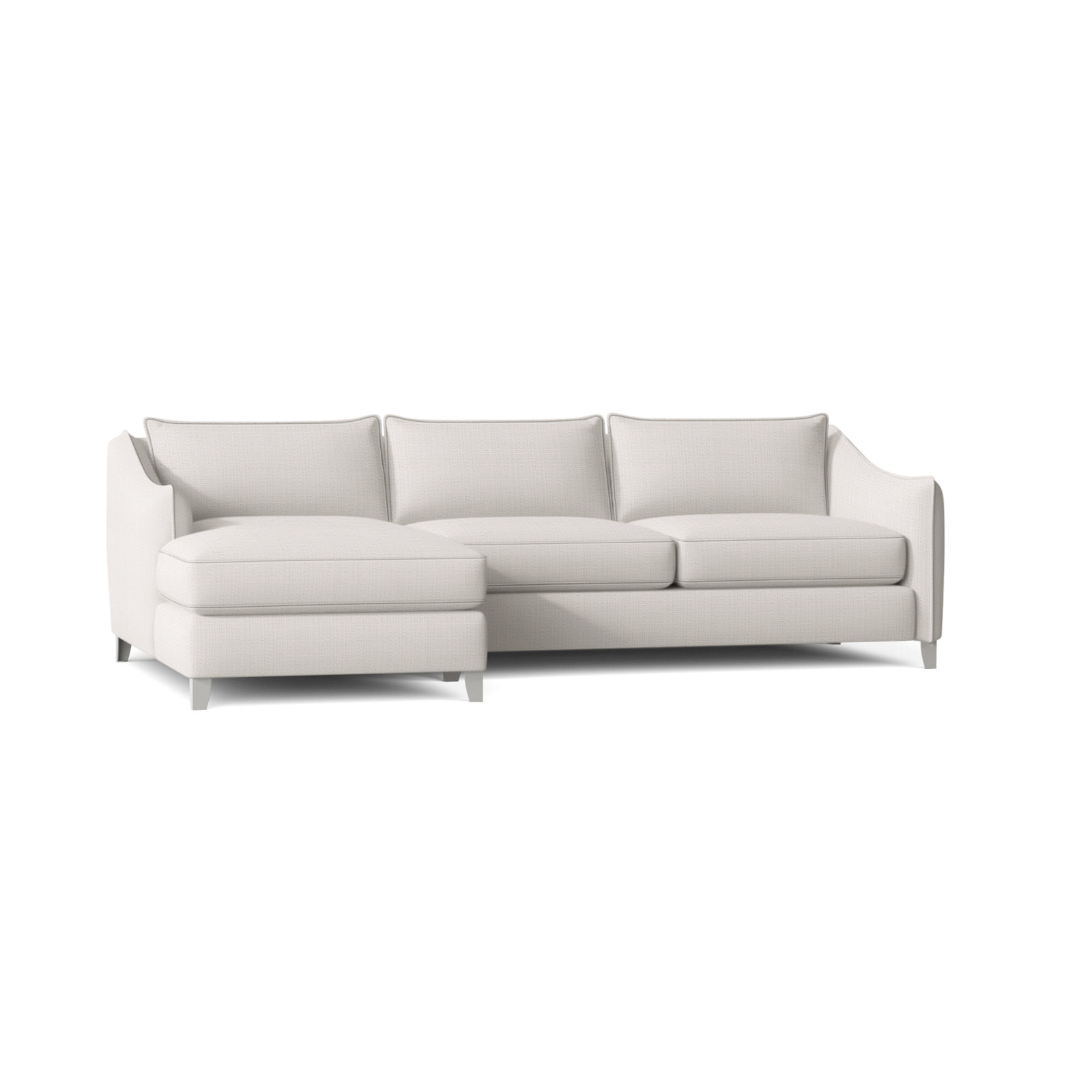Seyfried 101 " Patio Sectional, White Slub 6049-000