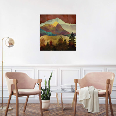 Autumn Trees 1 Piece Wrapped Canvas Wall Art