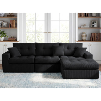 113” Oversized Cloud Modular Sectional Sofa