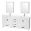 Base de meuble-lavabo autoportant double 79 po avec miroirs 24 po Sheffield-31336913