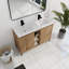 Meuble-lavabo autoportant avec lavabo double