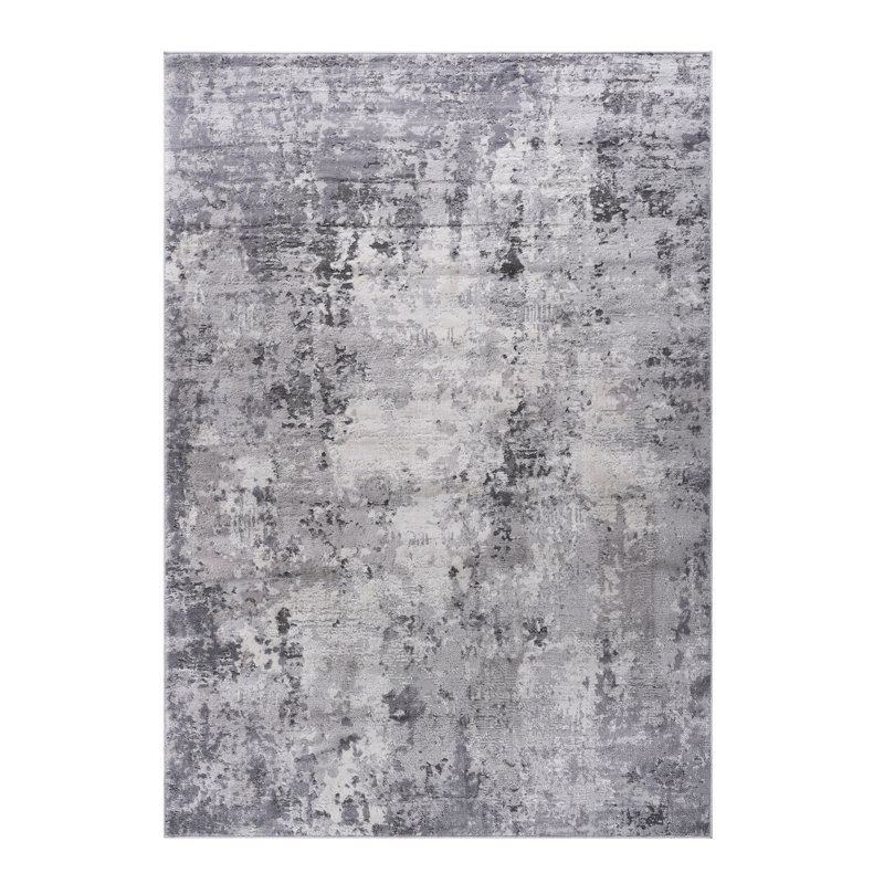Tapis gris 2X3, sans perte de teinture, tache, hypnotisant pour le salon, la chambre à coucher, la salle à manger, l'espace de bureau