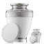 Ensemble de 5 pots en métal argent / blanc