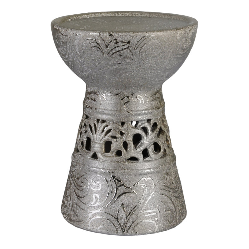 Ardmore Concrete / Cement Candlestick, 15cm H x 10.8cm W x 10.8cm D
