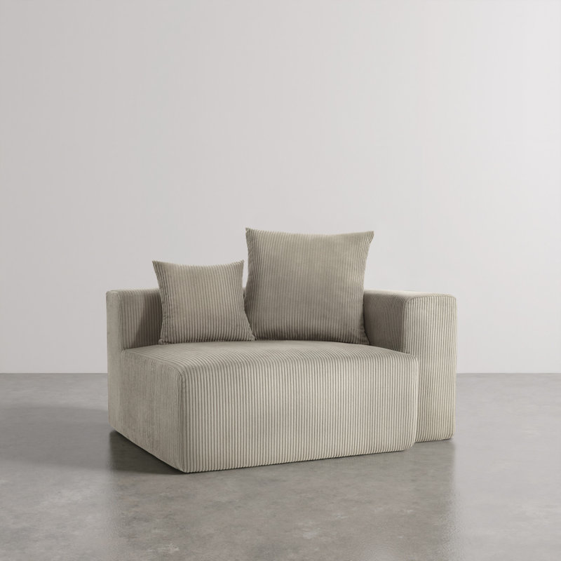 Upholstered Armchair, Brown