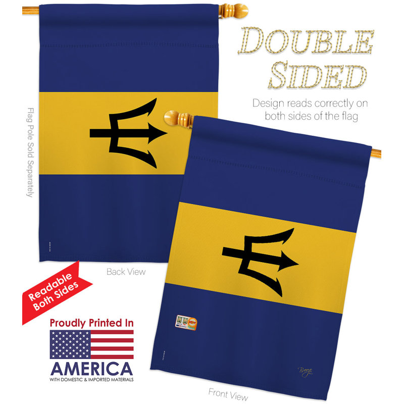 Double Sided 40'' H x 28'' W Polyester Flag Set