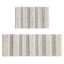 Tapis de bain tissé à rayures texturées 22 po x 58 po