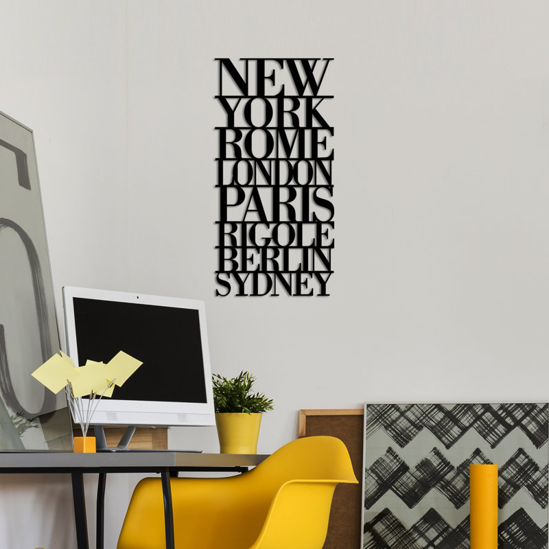 Elegant Decorative Metal Wall Accessory, Black, 27.6 x 13.8 inches | 100% Metal, Thickness: 0.06 inches | Easy Wall Mount Design, Lightweight at 2.7 lbs | Perfect for Home Décor, Modern and Stylish Accent