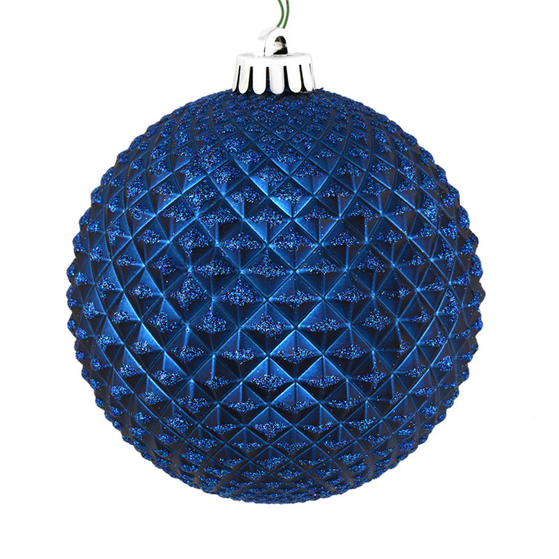 Ornement boule Durian Glitter, Bleu minuit