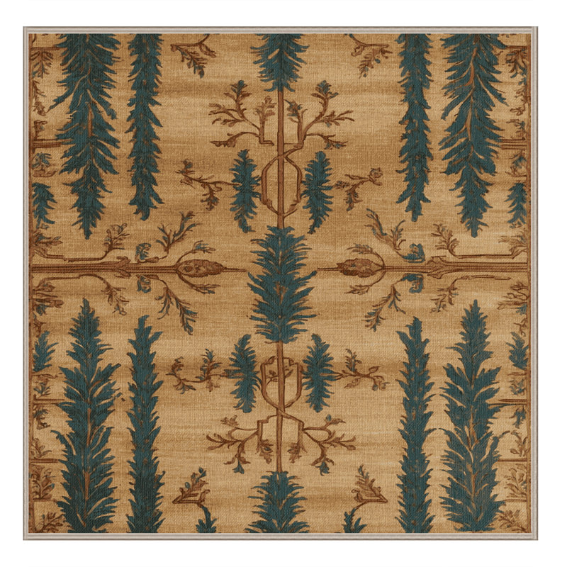 Tapis brun lavable à la machine, Carré 3 pi