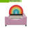 Velvet Twin Daybed, Rainbow Princess Bed