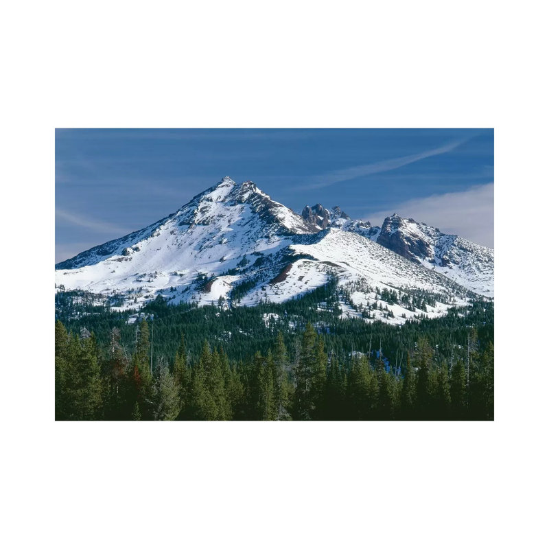 USA, Oregon, Deschutes National Forest Autumn Snow On Broken Top by John Barger - Wrapped Canvas Print
