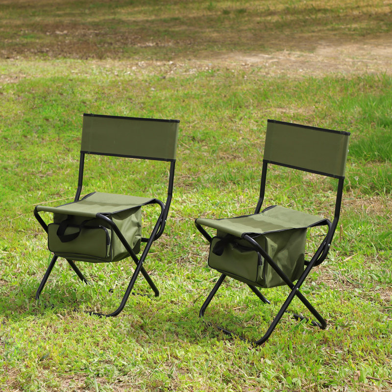 Lightweight Folding Patio Chair, Portable Chair for indoor, Outdoor Camping, Picnics and Fishing, 2, Green