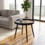 Table basse ronde moulée par injection, petite table de bout moderne avec plateau, table d'appoint résistante aux rayons UV pour le salon, la chambre à coucher et le balcon-84007828