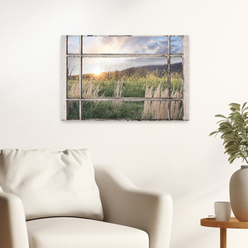 Paysage champêtre abstrait paysage contemporain, H 16 po x l 24 po