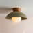 13.98" Retro Brown Glass Flush Mount Lighting
