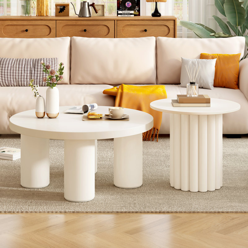 Ensemble de 2 tables basses rondes