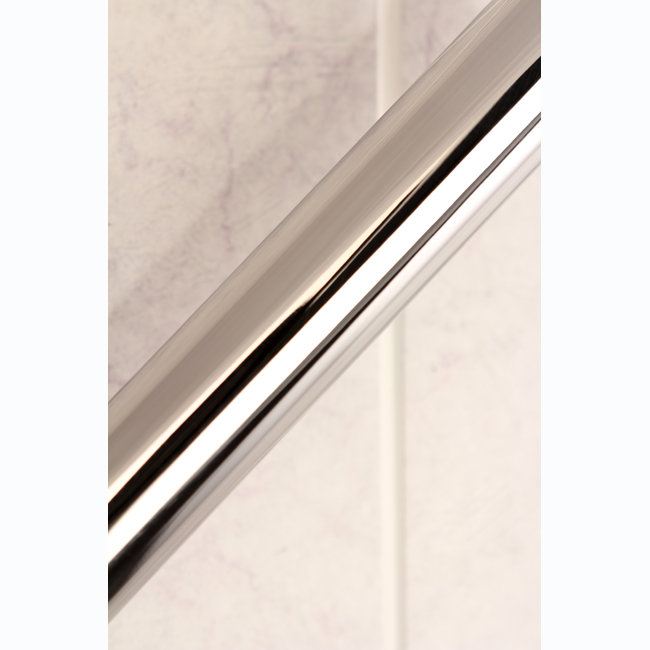 Polished Chrome Adjustable Stainless Steel Shower Curtain Rod