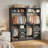 6-Drawer Shoe Cabinet With 72" Wide Closet & Dual Hanging Rods-1326358673