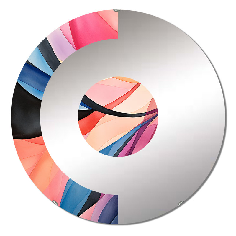 Leyton - Miroir mural demi-cercle, 23,6 po x 23,6 po