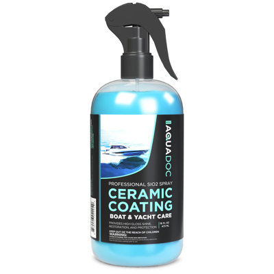 Jet de revêtement en céramique AquaDoc - Cire marine SiO2 pour bateaux - Aide à fournir un éclat brillant et une protection contre les rayons UV - Jet de cire en céramique hydrofuge pour bateaux, yuis et embarcations