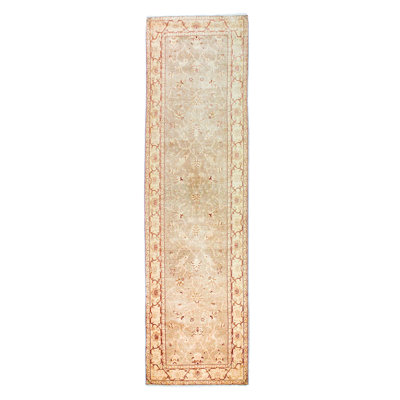 3x10 Brown and Beige Turkish Oushak Runner