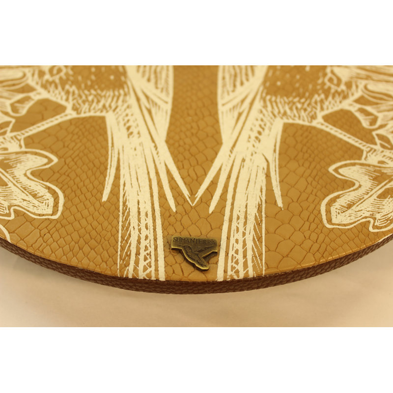 Brown Snakeskin Lazy Susan 