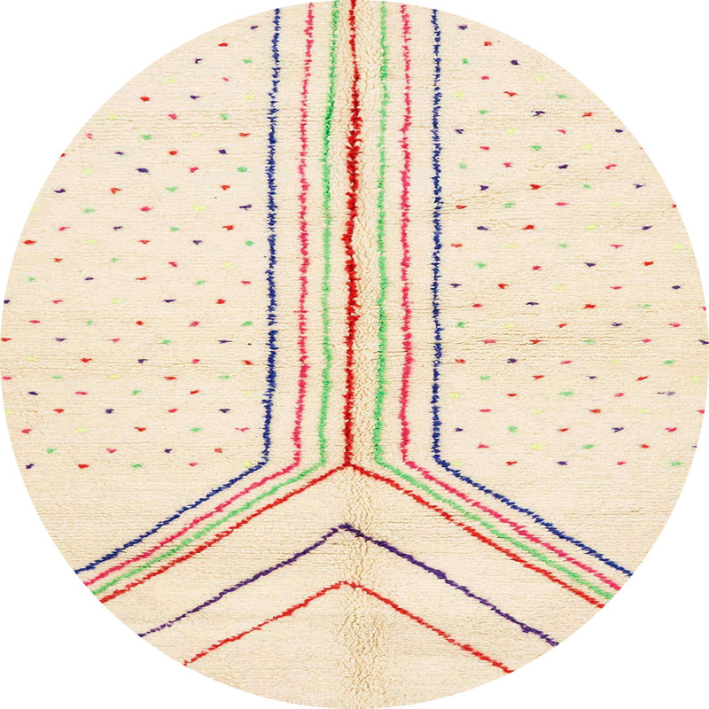 Tapis abstrait moderne 670, Rond 8 pi