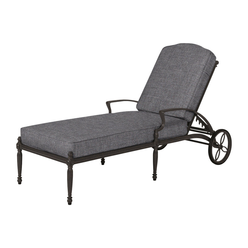 Bel Air Outdoor Chaise Lounge, Slate, Midnight Gold