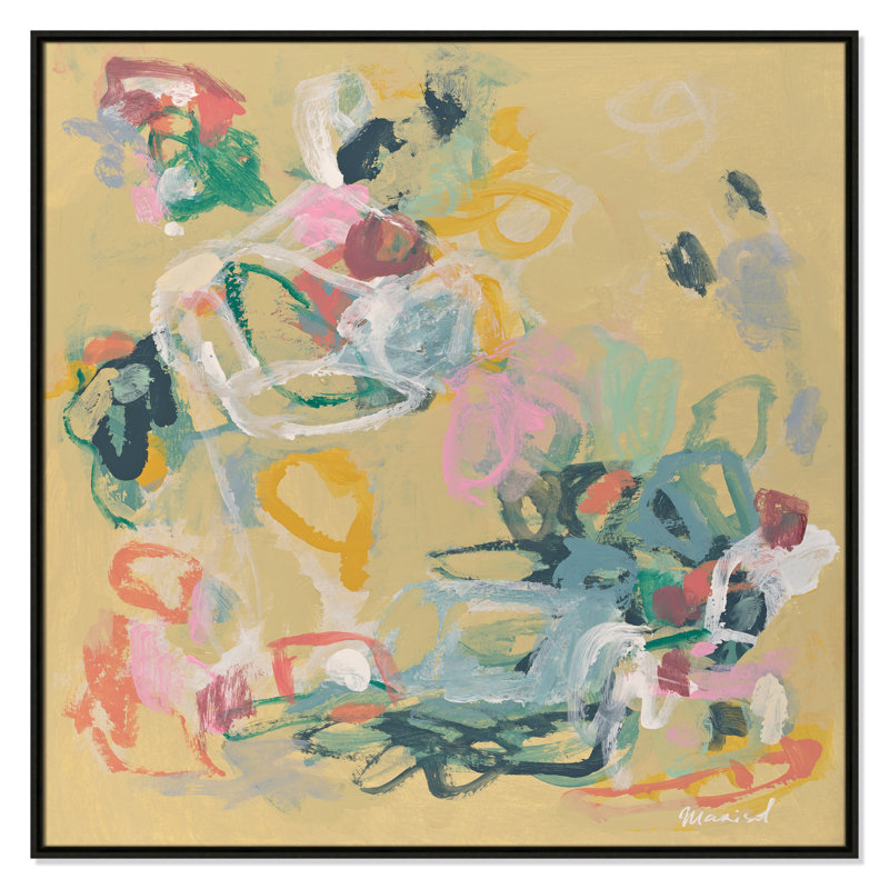 «Living In Colours», reproduction carrée par Marisol Evora, H 41,5 po x l 41,5 po, Espresso