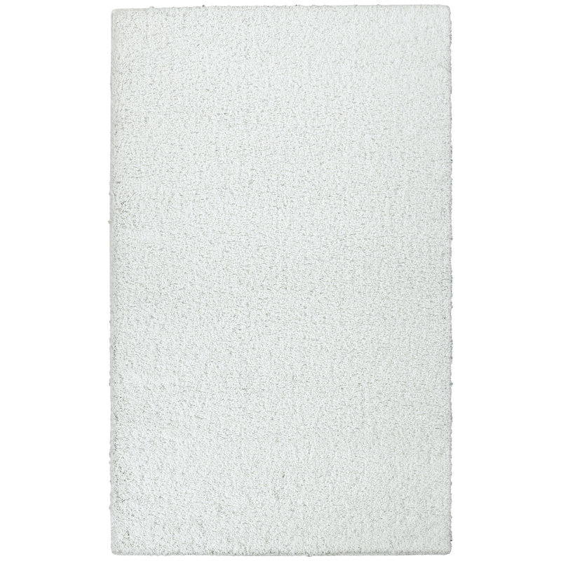 Tapis blanc touffeté Yochman, Rectangle 7 pi 6 po x 9 pi 6 po