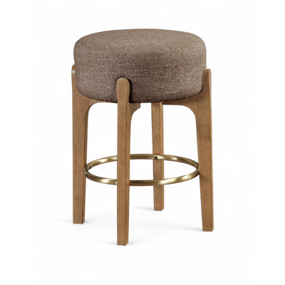 Tabouret de comptoir rembourré en tissu Maud
